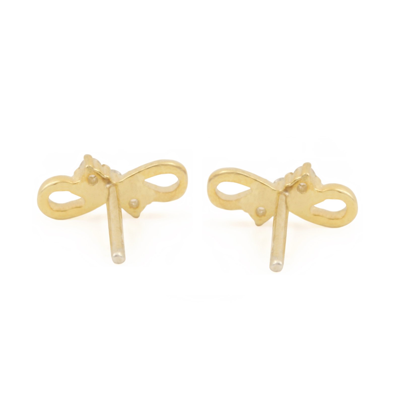 14k Solid Gold Natural Diamond Minimalist Stud Earrings