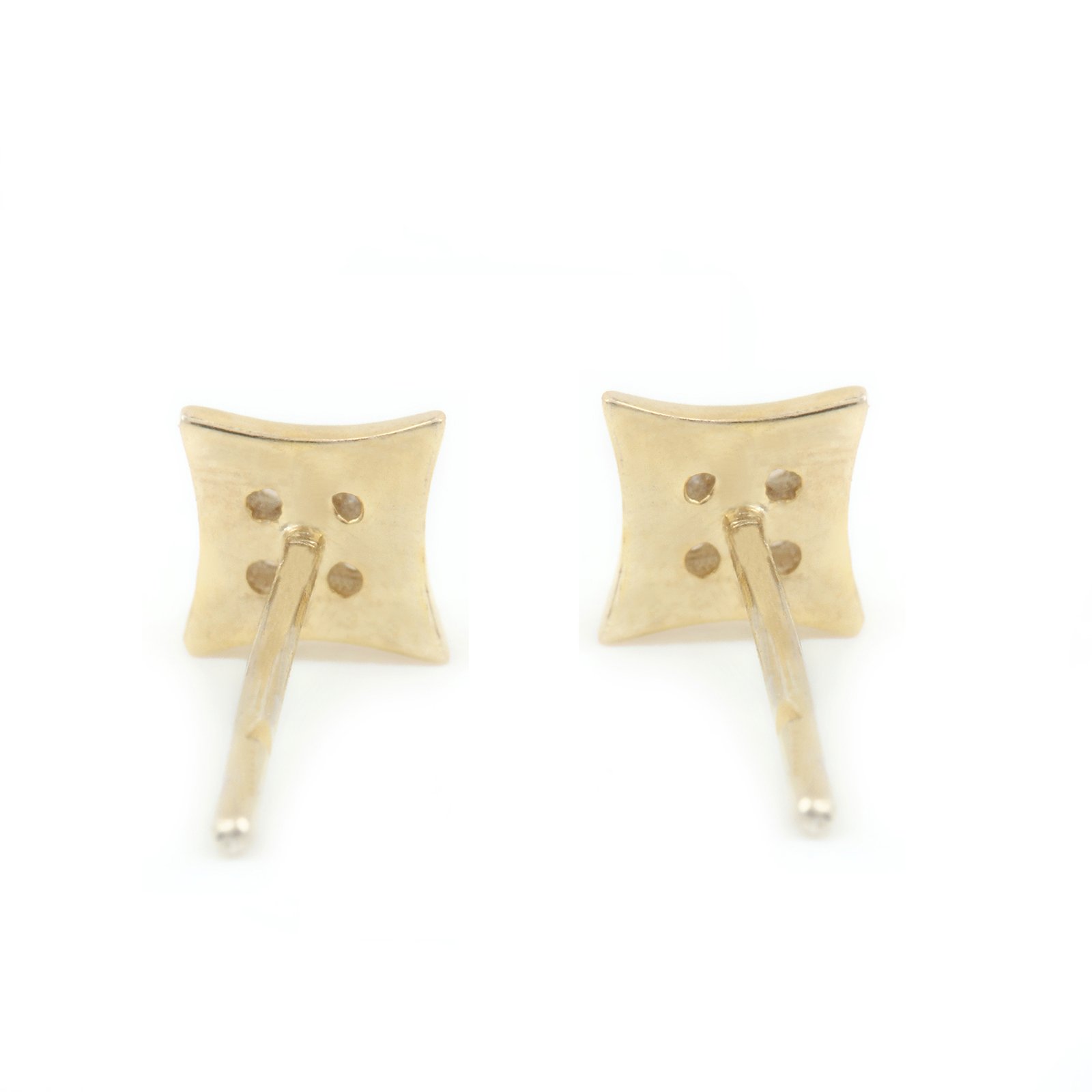 Solid 14k Gold Natural Diamond Minimalist Stud Earrings