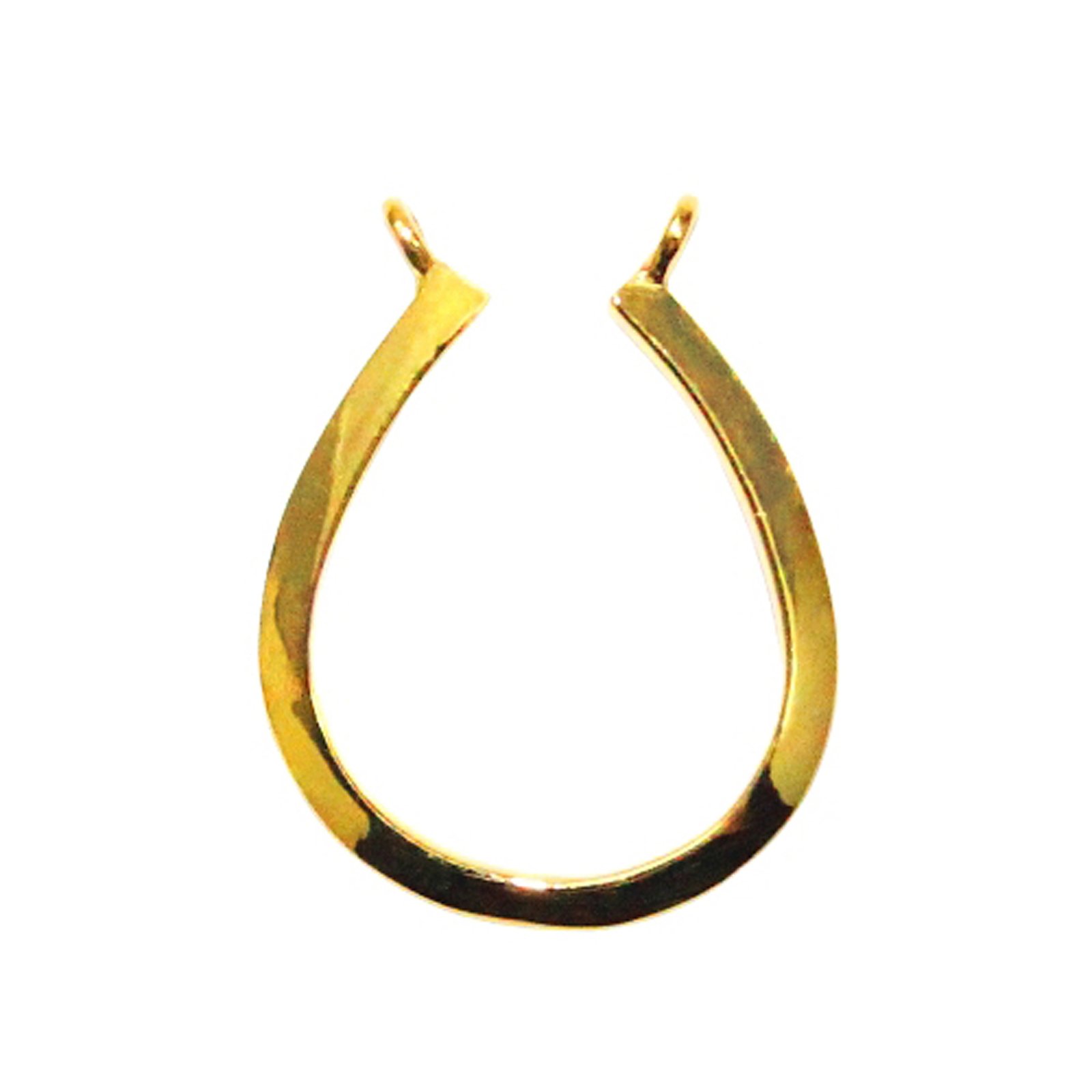 Solid 14k pure yellow gold horse shoe necklace vintage jewelry