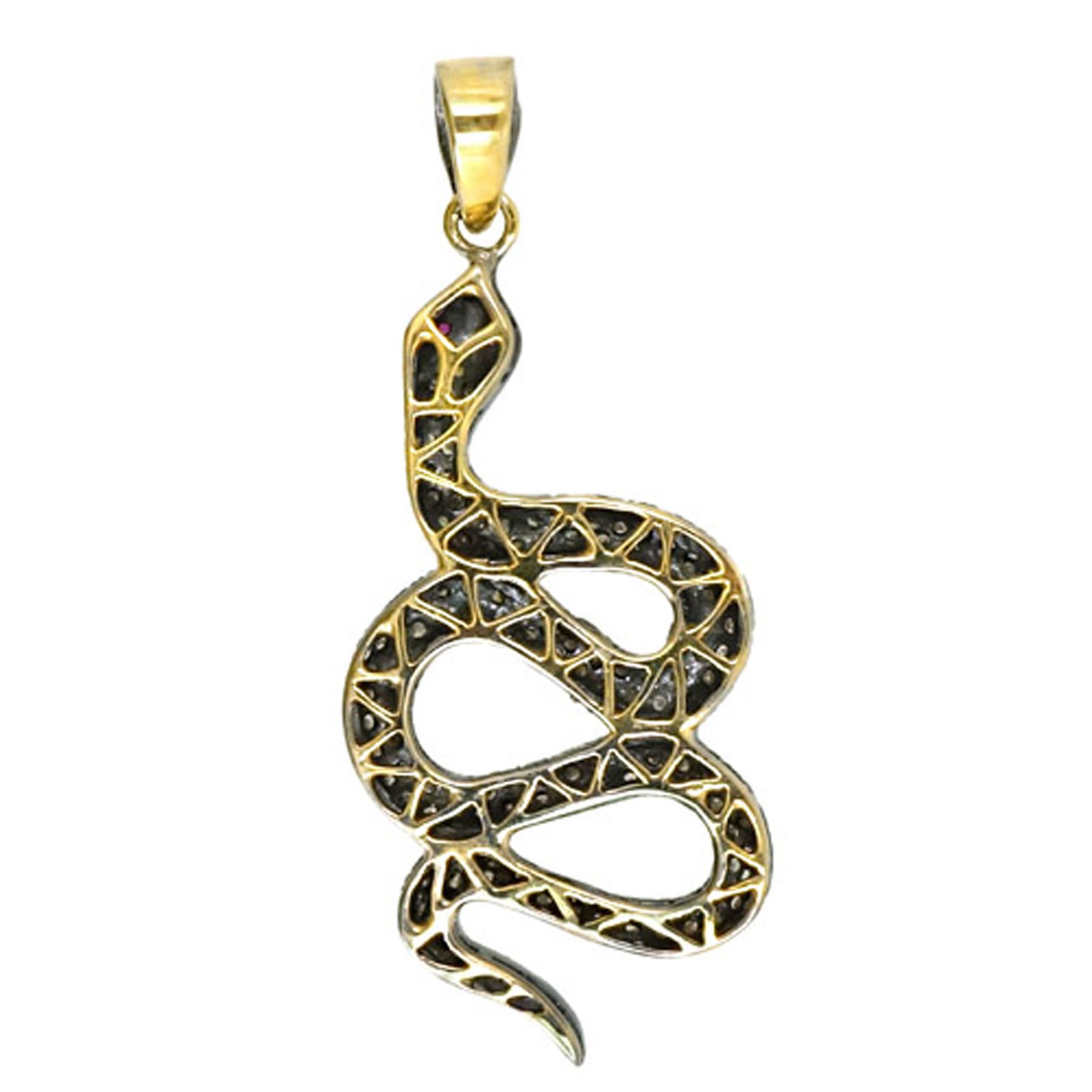 Real diamond big snake vintage jewelry