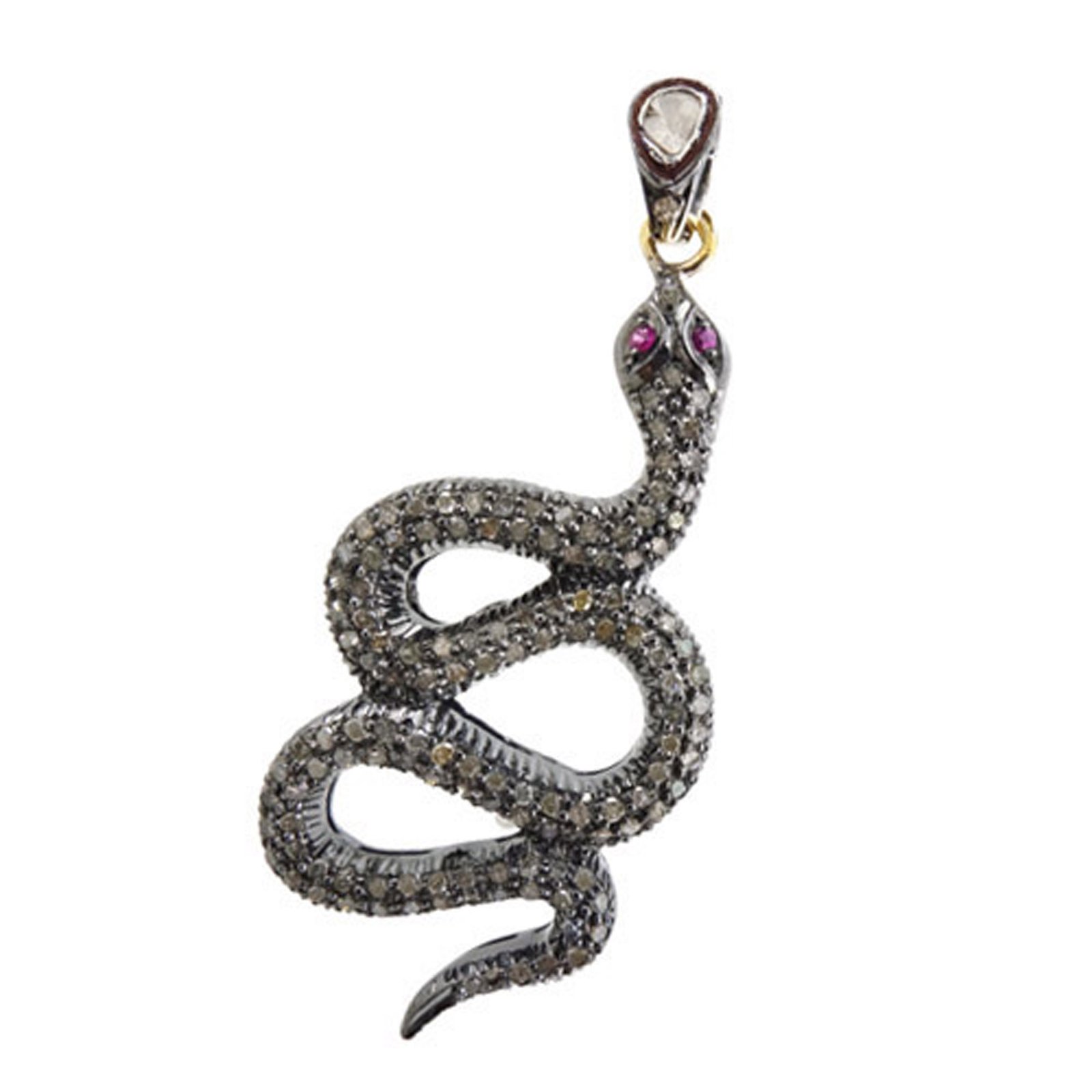 Real diamond big snake vintage jewelry