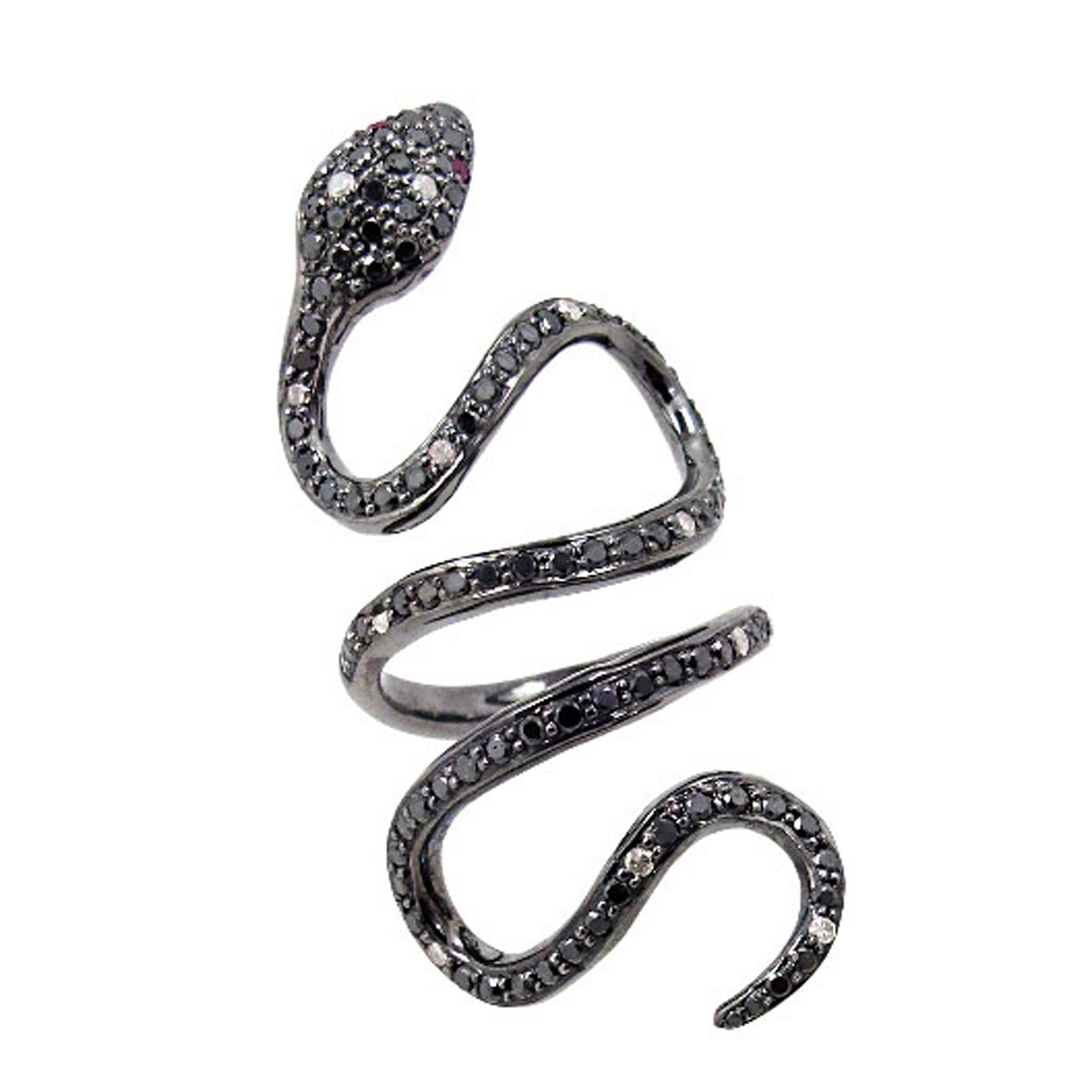 Sterling silver snake ring fine vintage jewelry