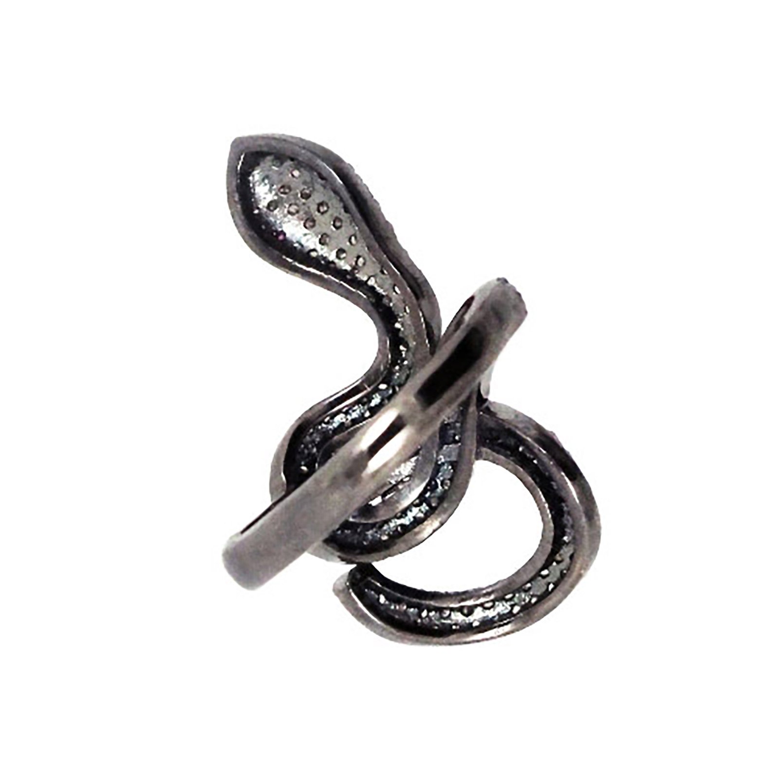 Designer snake ring vintage silver jewelry
