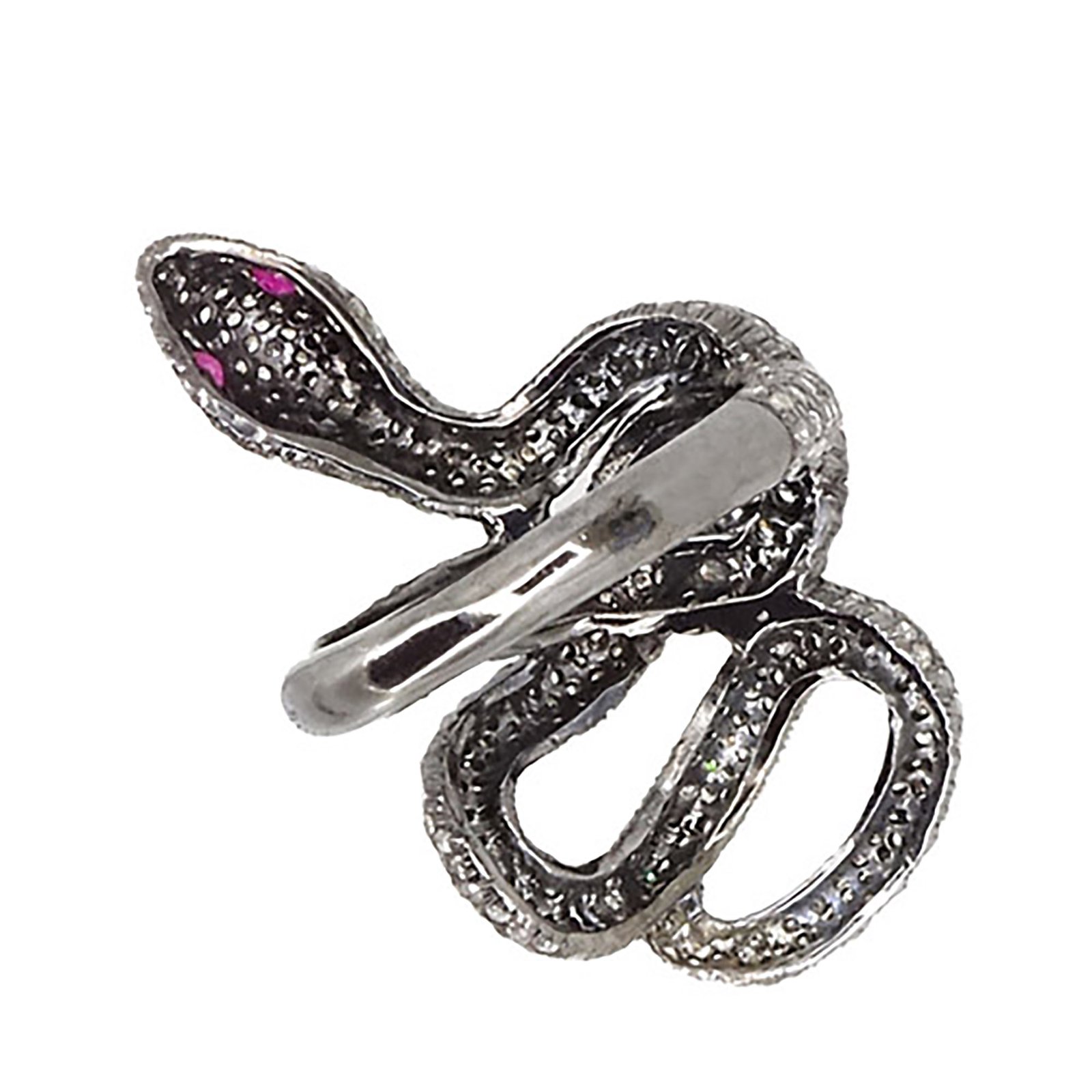 Snake ring vintage jewelry set in 925 silver