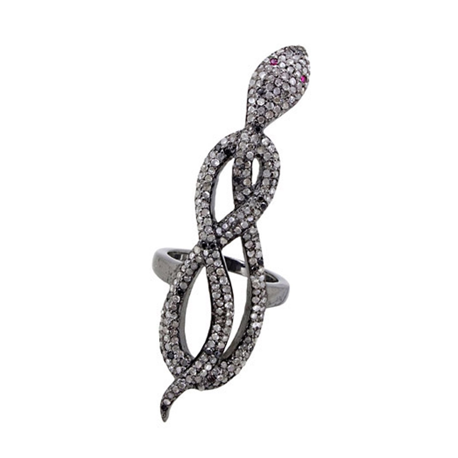 925 Silver snake ring vintage fine jewelry