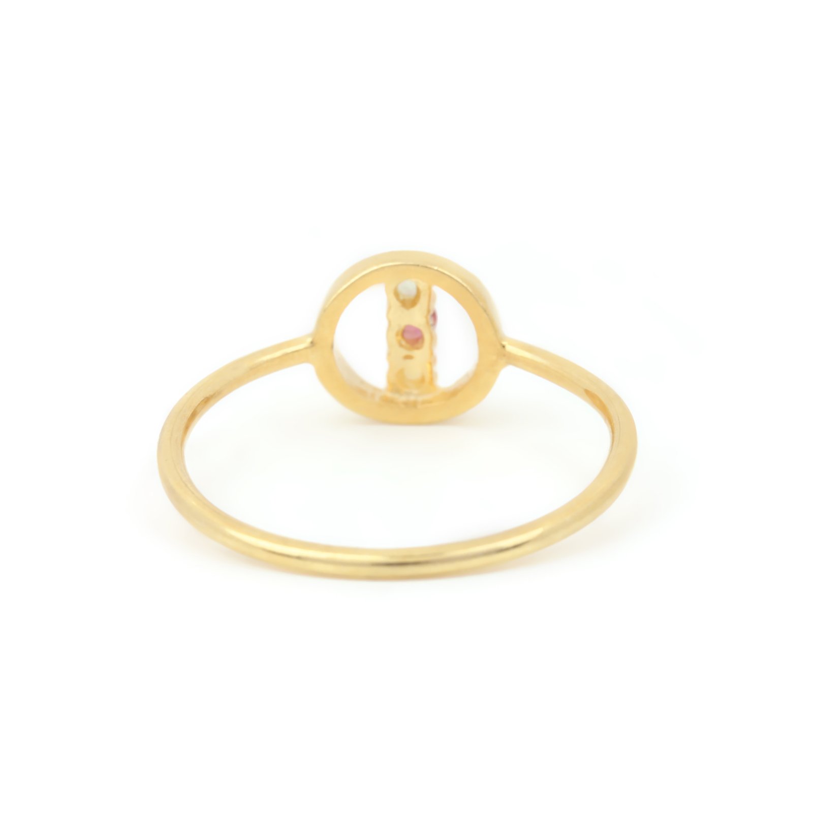 14k Solid Gold Multy Sapphire Ring