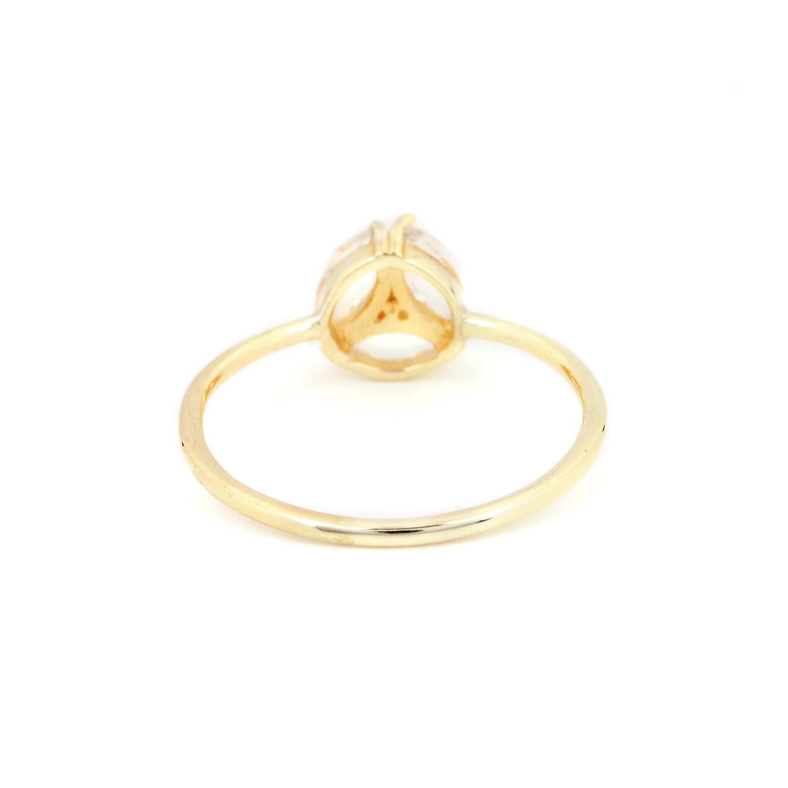 14k Solid Gold Diamond Gemstone Ring