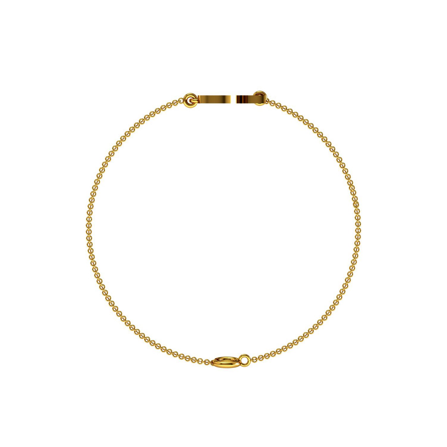 Heart connector real diamond gold chain bracelet
