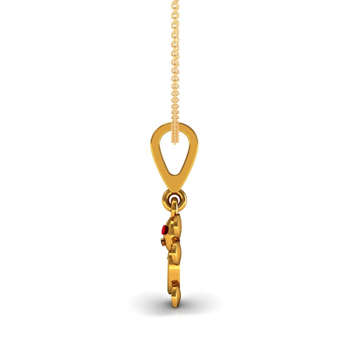 Enamel teddy kids pendant, 18k solid gold jewelry